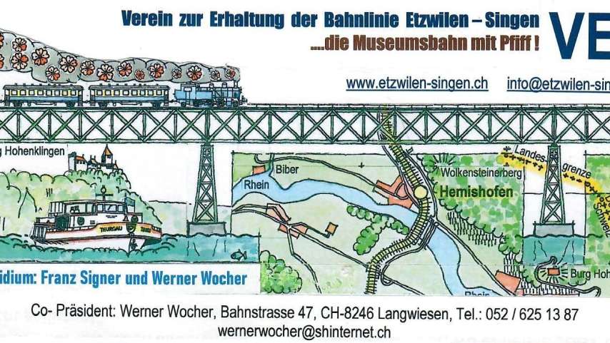 Museumsbahnfahrt Etzwilen CH - Singen (Hohentwiel) D